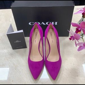 Coach Waverly Magenta with Gold Ball detail